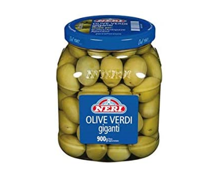Olive verdi giganti Neri 900 gr