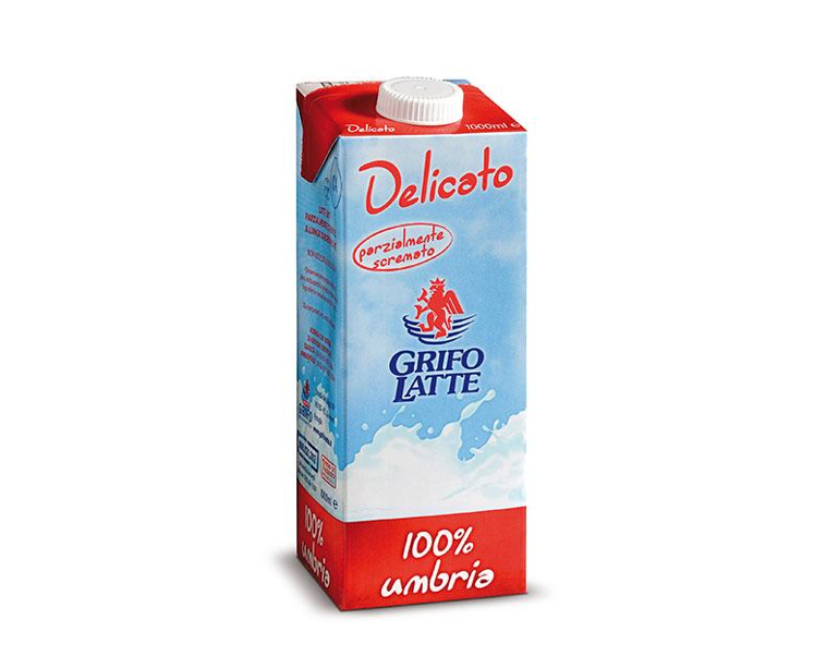 Latte Delicato Parzialmente Scremato UHT  Grifo Latte 1 lt